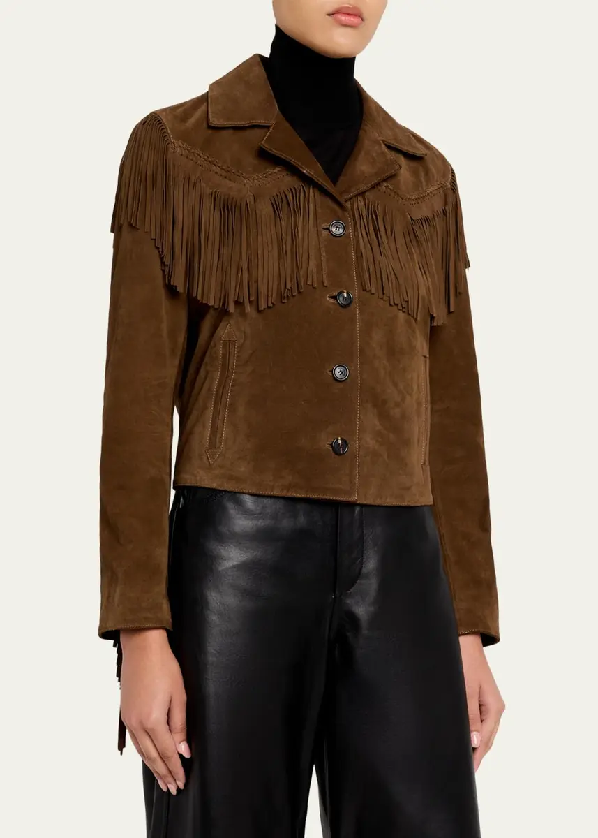 Nili Lotan Eloi Fringed Suede Jacket | Thumbnail 4 Nili Lotan Eloi Fringed Suede Jacket | Thumbnail 4