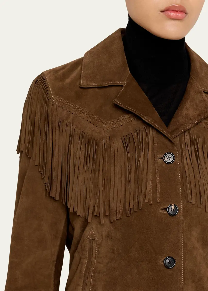 Nili Lotan Eloi Fringed Suede Jacket | Thumbnail 5 Nili Lotan Eloi Fringed Suede Jacket | Thumbnail 5