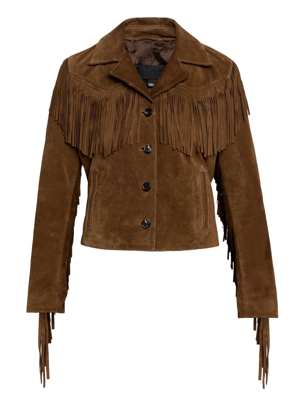 Nili Lotan Eloi Fringed Suede Jacket