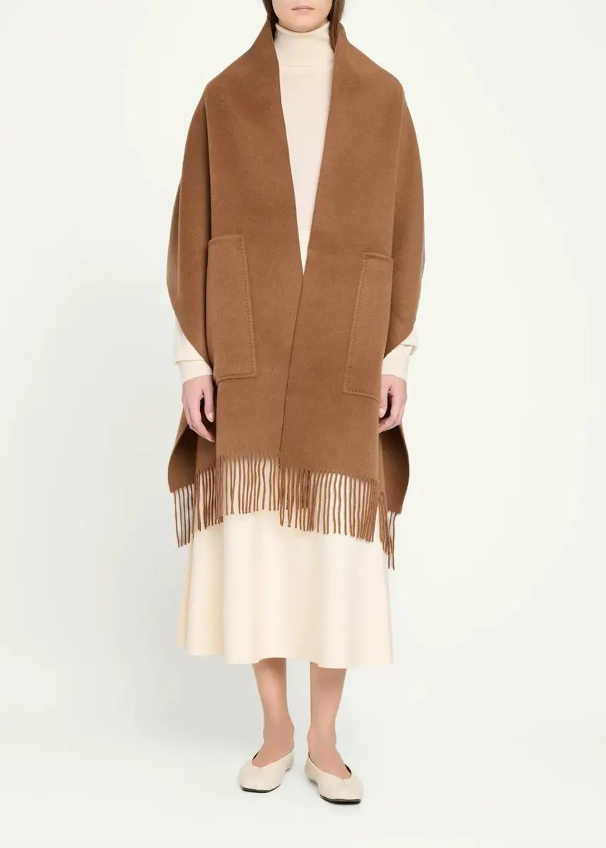 Lafayette 148 New York Fringed Patch Pocket Cashmere Shawl | Thumbnail 2 Lafayette 148 New York Fringed Patch Pocket Cashmere Shawl | Thumbnail 2