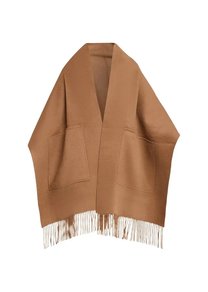 Lafayette 148 New York Fringed Patch Pocket Cashmere Shawl