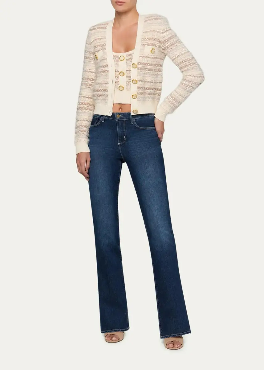 L'Agence Ariadne Mixed Stripe Cardigan | Thumbnail 2
