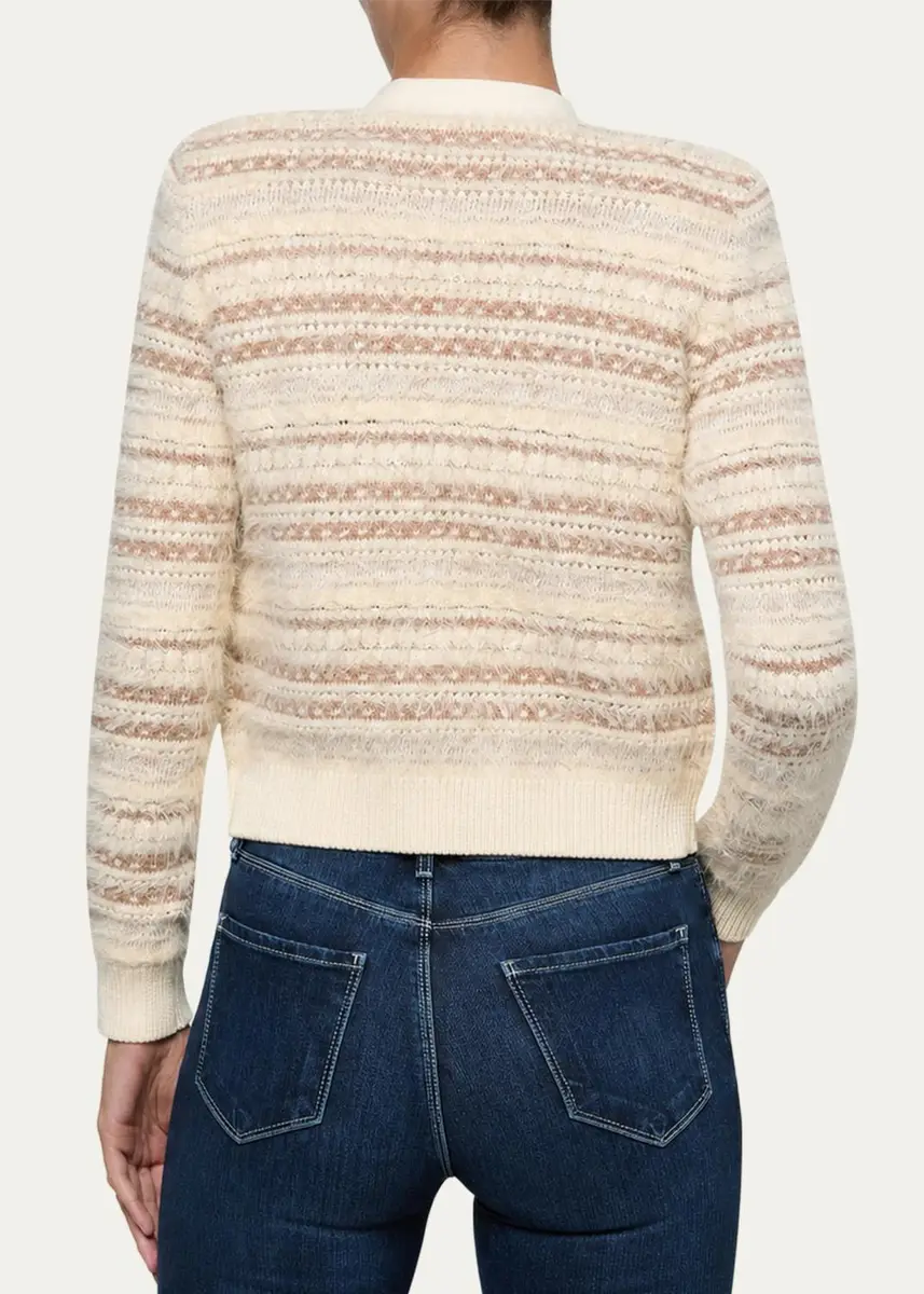 L'Agence Ariadne Mixed Stripe Cardigan | Thumbnail 3