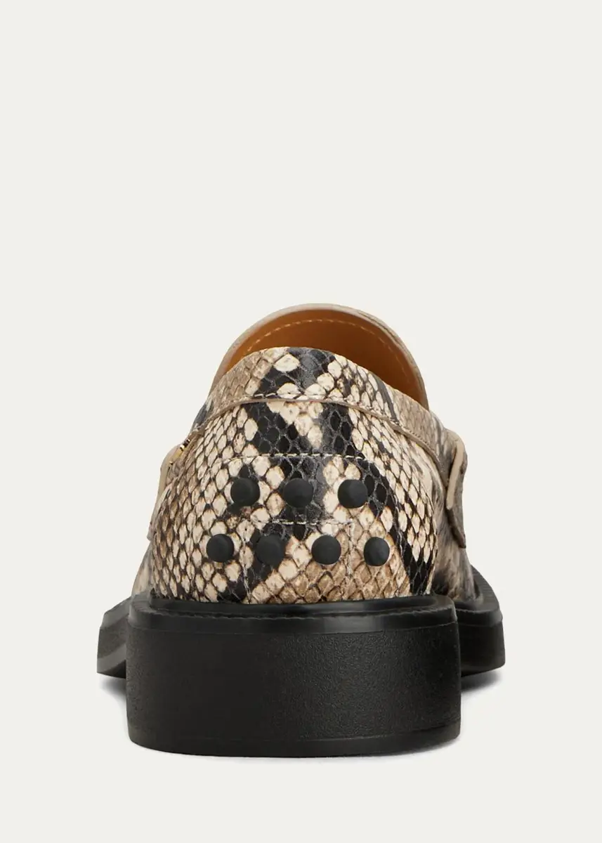 Tod's Snake-Printed Leather Loafers | Thumbnail 2 Tod's Snake-Printed Leather Loafers | Thumbnail 2