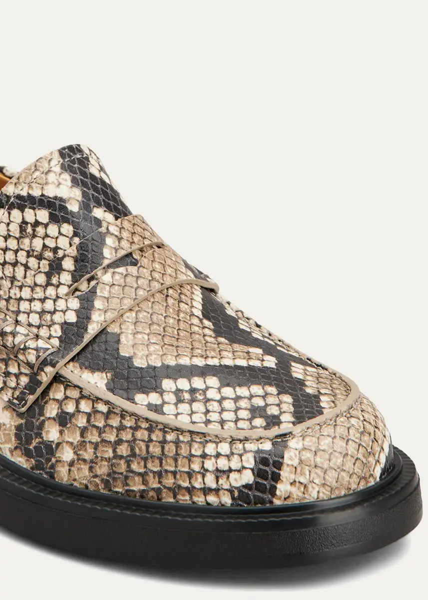 Tod's Snake-Printed Leather Loafers | Thumbnail 3 Tod's Snake-Printed Leather Loafers | Thumbnail 3