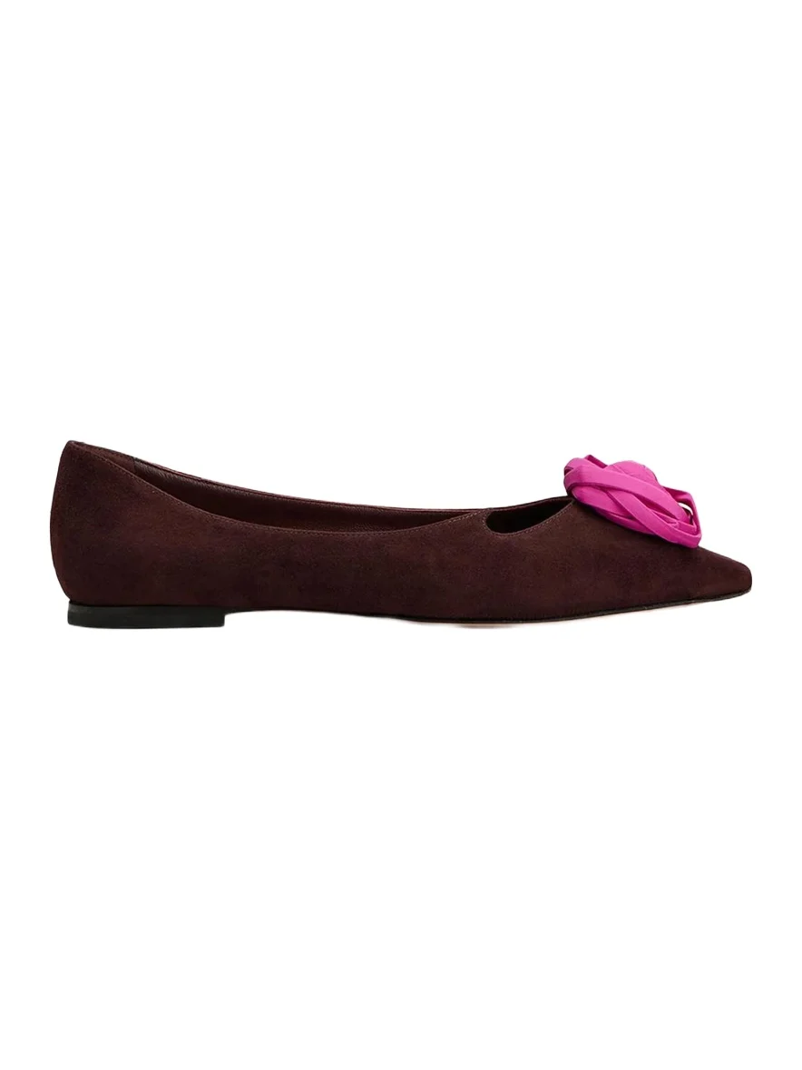 I Love Vivier Rosette Suede Ballerina Flats I Love Vivier Rosette Suede Ballerina Flats