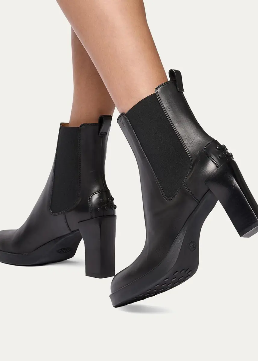 Tod's 80mm Leather Chelsea Boots | Thumbnail 3 Tod's 80mm Leather Chelsea Boots | Thumbnail 3