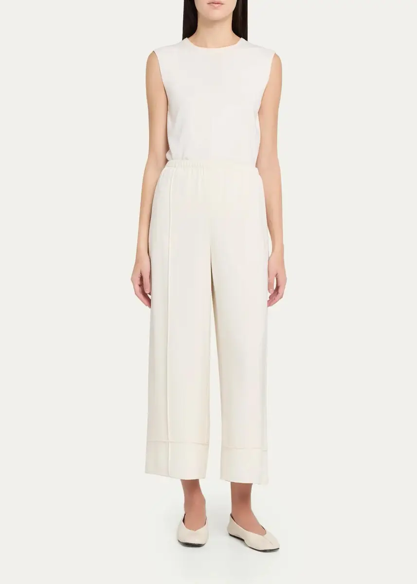 Theory Crop Pintuck Wide-Leg Pants | Thumbnail 2 Theory Crop Pintuck Wide-Leg Pants | Thumbnail 2