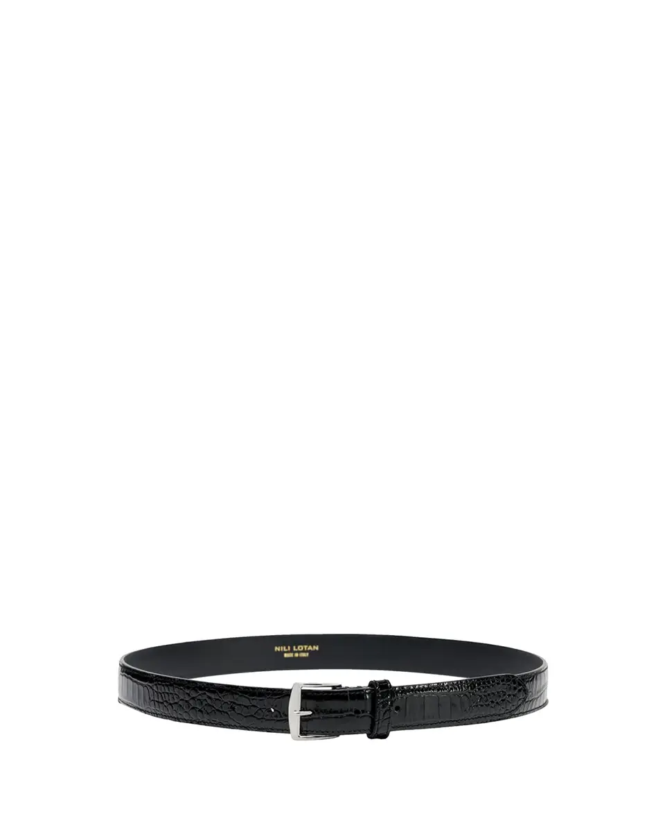 Nili Lotan Sloane Lizard-Embossed Leather Belt | Thumbnail 2 Nili Lotan Sloane Lizard-Embossed Leather Belt | Thumbnail 2
