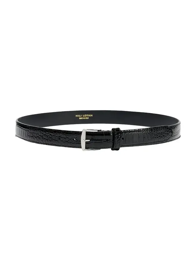 Sloane Lizard-Embossed Leather Belt