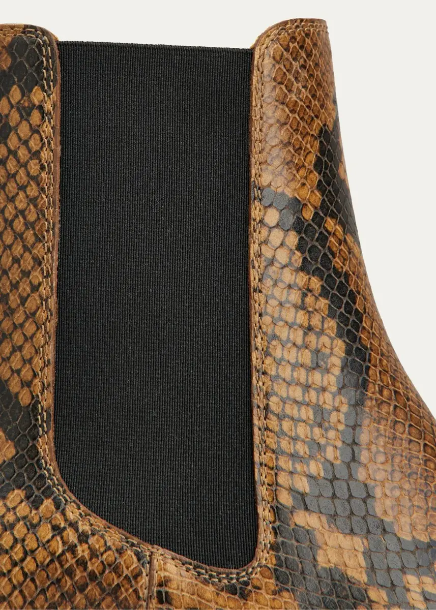 Tod's 60mm Snake-Printed Leather Chelsea Boots | Thumbnail 3 Tod's 60mm Snake-Printed Leather Chelsea Boots | Thumbnail 3