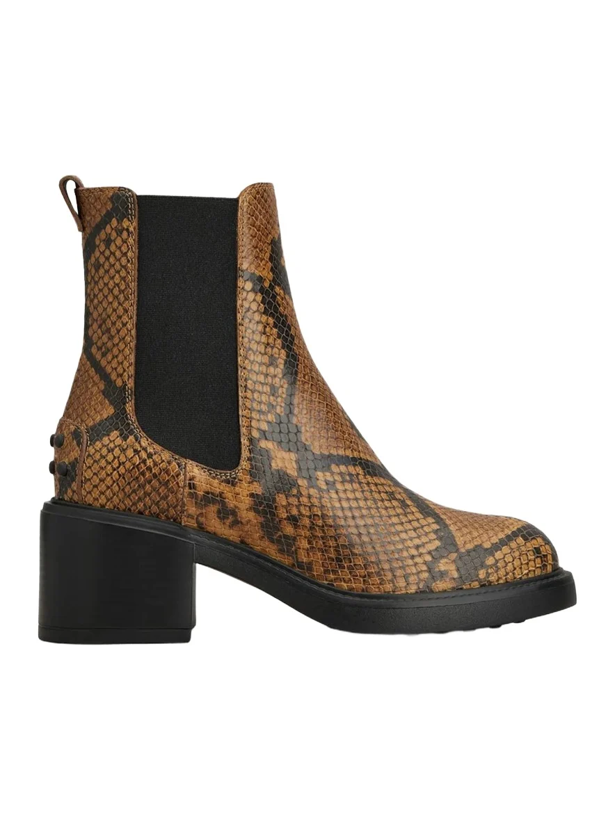 60mm Snake-Printed Leather Chelsea Boots 60mm Snake-Printed Leather Chelsea Boots