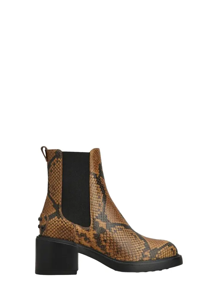 60mm Snake-Printed Leather Chelsea Boots 60mm Snake-Printed Leather Chelsea Boots