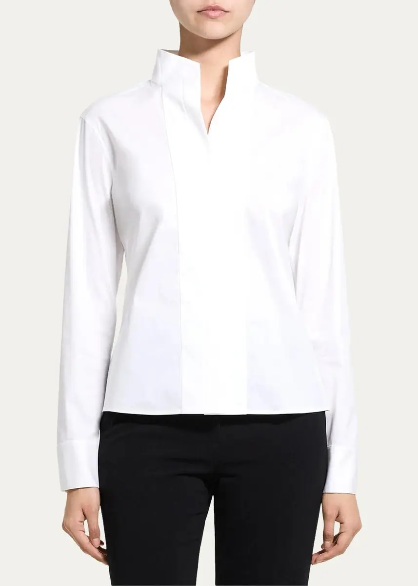 Theory Tailored Cotton-Blend Shirt | Thumbnail 4 Theory Tailored Cotton-Blend Shirt | Thumbnail 4
