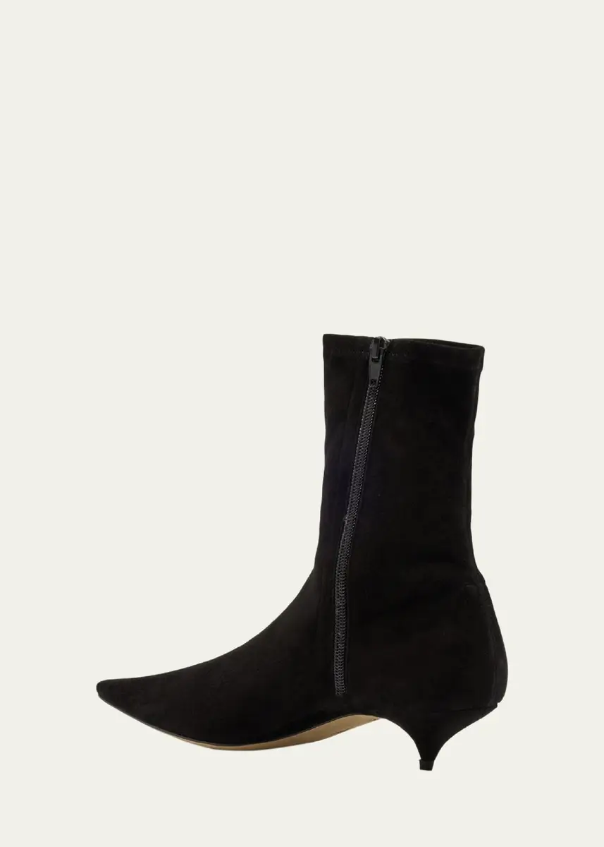 The Row Liisa Suede Kitten-Heel Booties | Thumbnail 4 The Row Liisa Suede Kitten-Heel Booties | Thumbnail 4