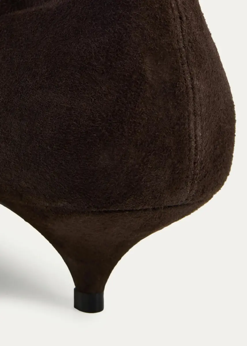 The Row Liisa Suede Kitten-Heel Booties | Thumbnail 7 The Row Liisa Suede Kitten-Heel Booties | Thumbnail 7