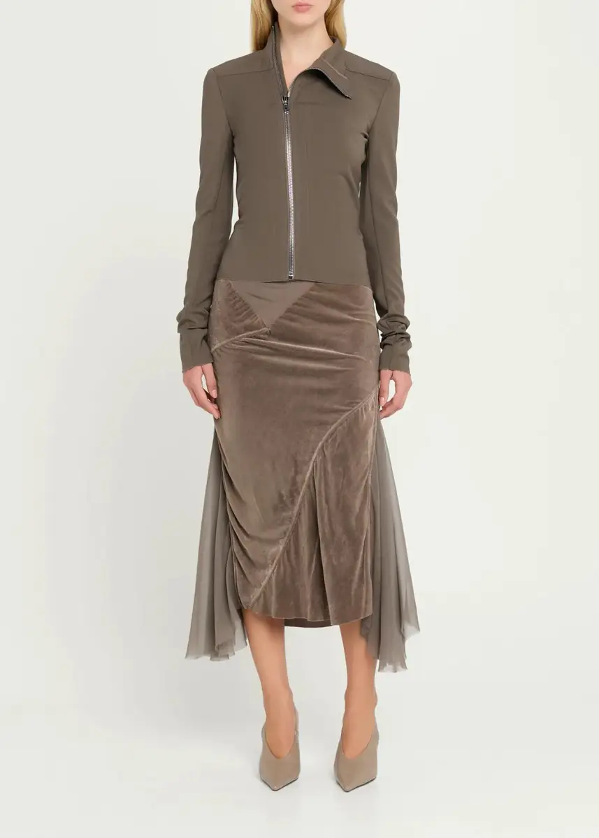 Rick Owens Gary Fitted Stretch Wool Jacket | Thumbnail 2 Rick Owens Gary Fitted Stretch Wool Jacket | Thumbnail 2