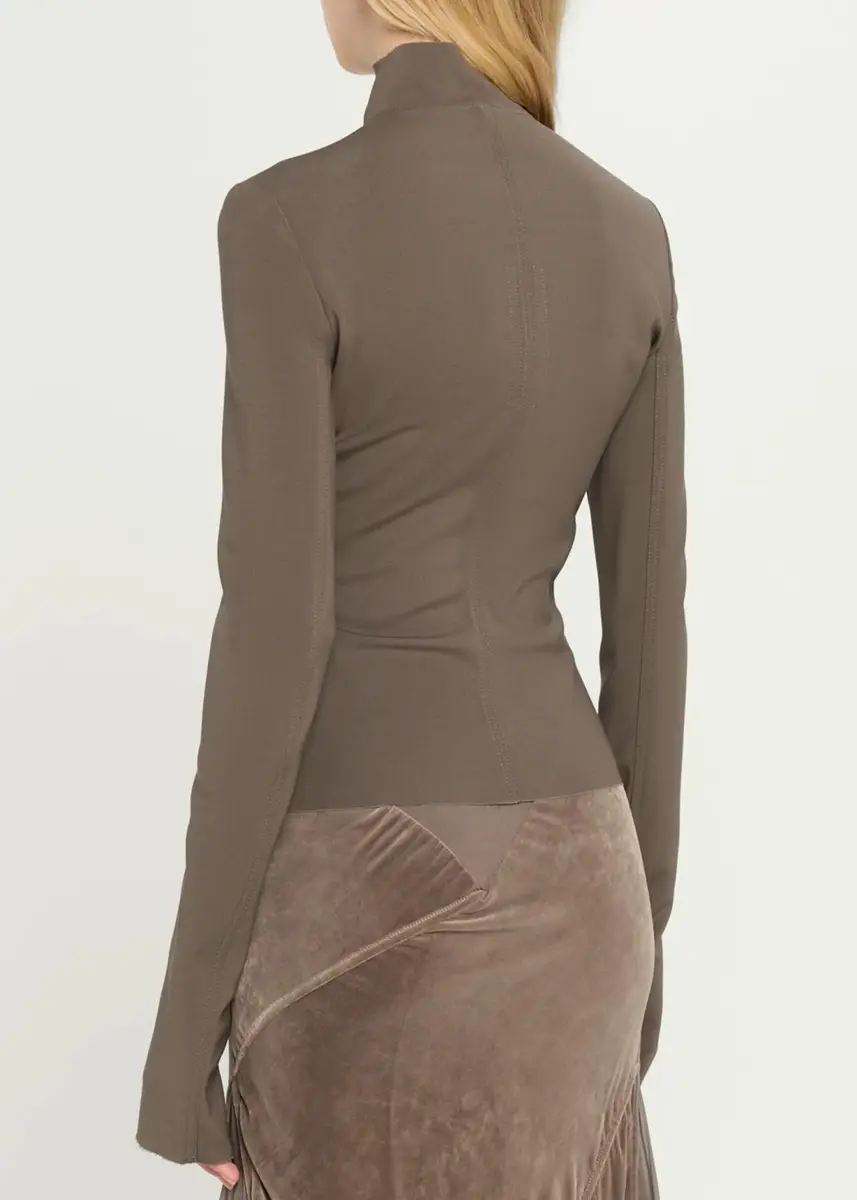 Rick Owens Gary Fitted Stretch Wool Jacket | Thumbnail 3 Rick Owens Gary Fitted Stretch Wool Jacket | Thumbnail 3