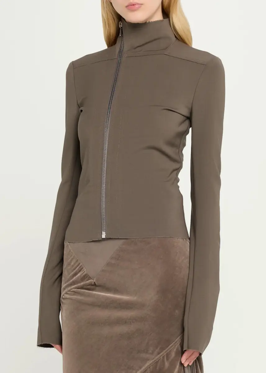 Rick Owens Gary Fitted Stretch Wool Jacket | Thumbnail 4 Rick Owens Gary Fitted Stretch Wool Jacket | Thumbnail 4