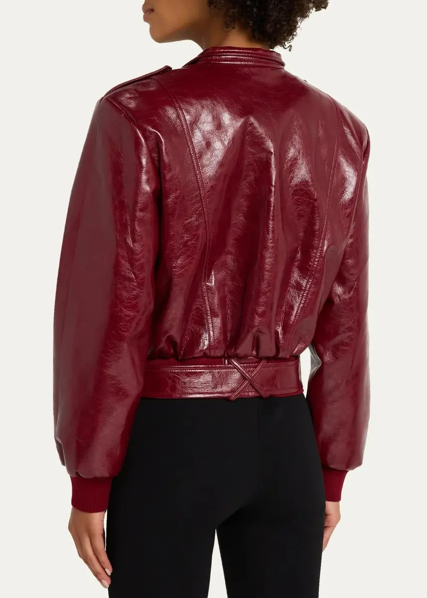 Toccin Keeley Belted Faux Leather Biker Jacket | Thumbnail 3 Toccin Keeley Belted Faux Leather Biker Jacket | Thumbnail 3