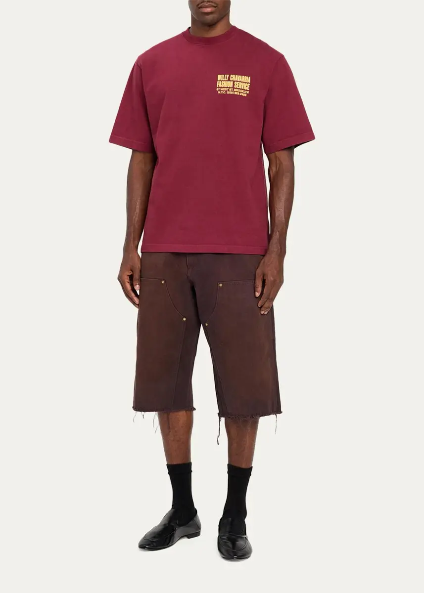Willy Chavarria Men's Wide-Leg Carpenter Shorts | Thumbnail 2 Willy Chavarria Men's Wide-Leg Carpenter Shorts | Thumbnail 2