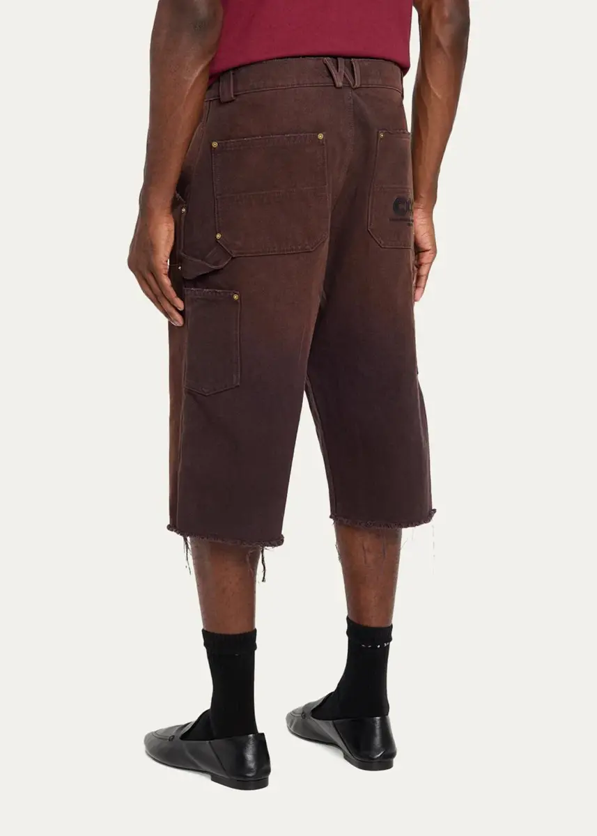 Willy Chavarria Men's Wide-Leg Carpenter Shorts | Thumbnail 3 Willy Chavarria Men's Wide-Leg Carpenter Shorts | Thumbnail 3