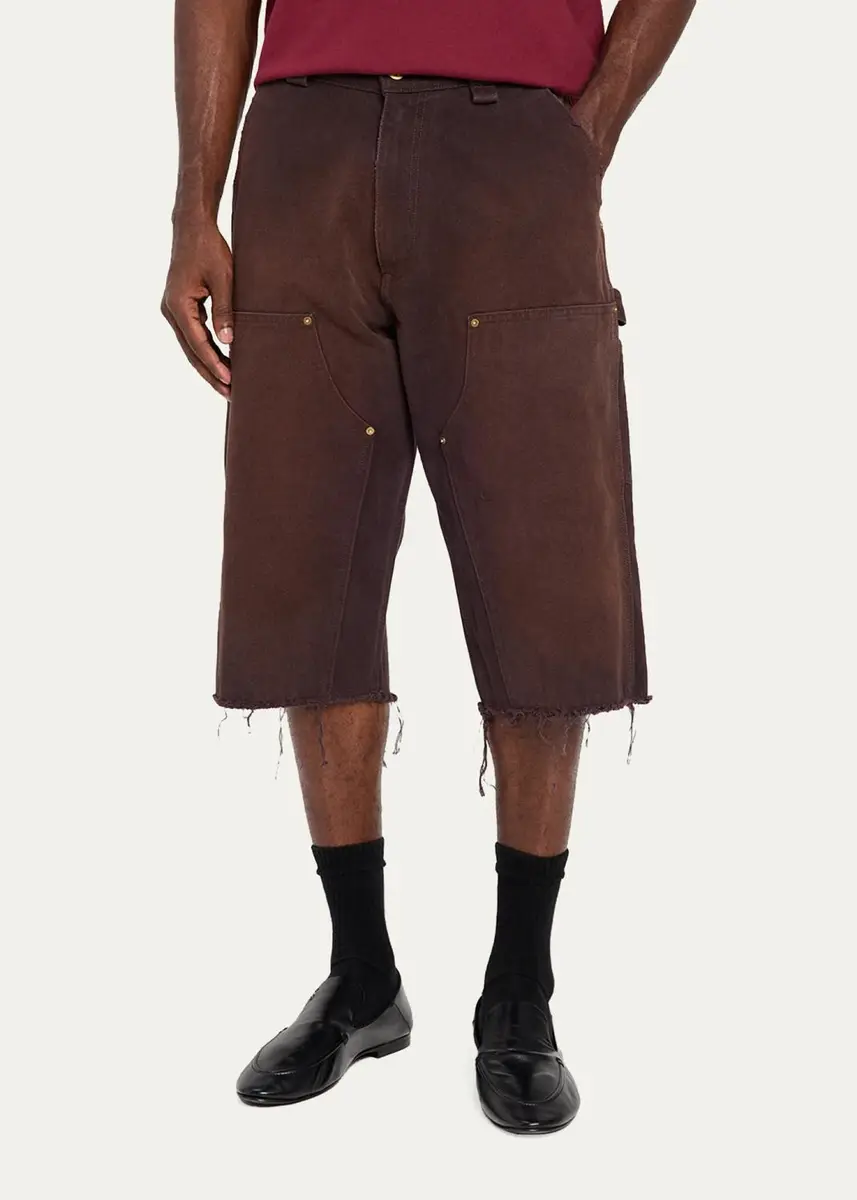 Willy Chavarria Men's Wide-Leg Carpenter Shorts | Thumbnail 4 Willy Chavarria Men's Wide-Leg Carpenter Shorts | Thumbnail 4