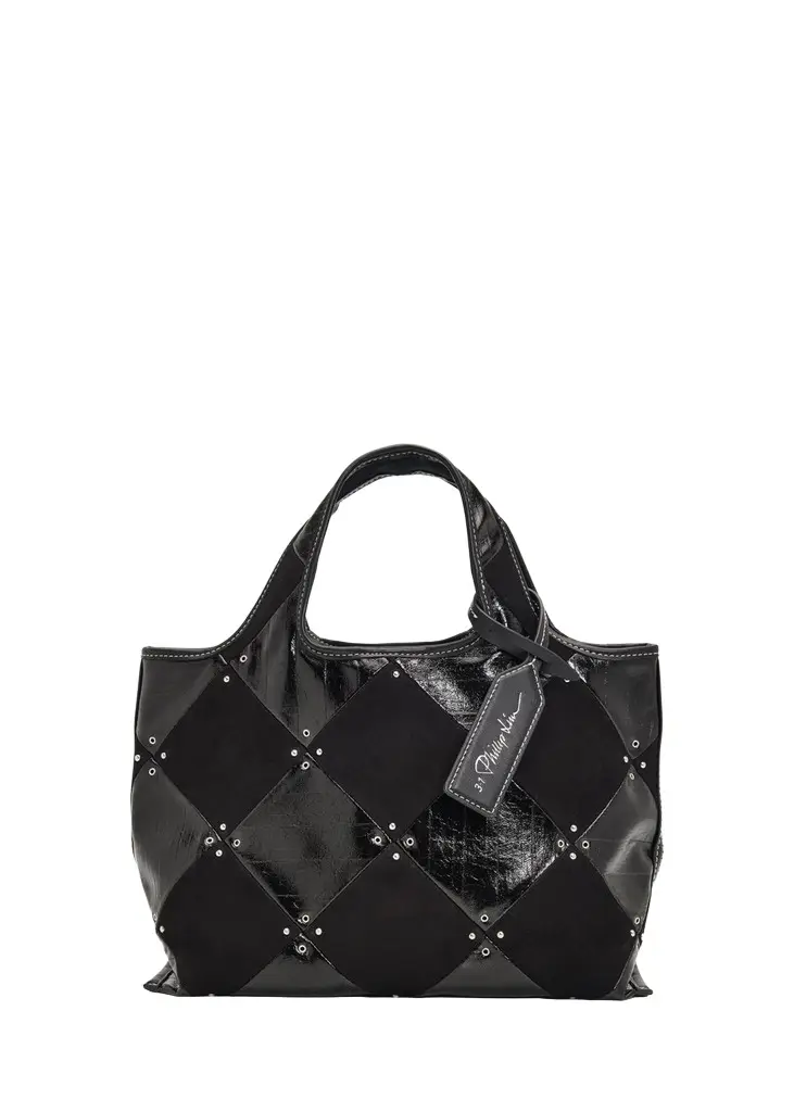 3.1 Phillip Lim Quilted Patchwork Mini Market Tote Bag