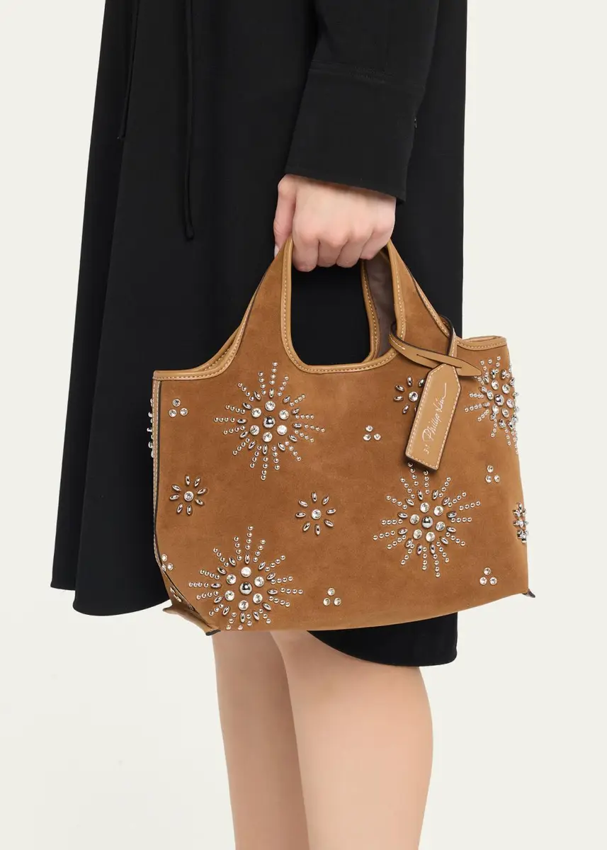 3.1 Phillip Lim Studded Starburst Faux Suede Market Tote Bag | Thumbnail 2 3.1 Phillip Lim Studded Starburst Faux Suede Market Tote Bag | Thumbnail 2