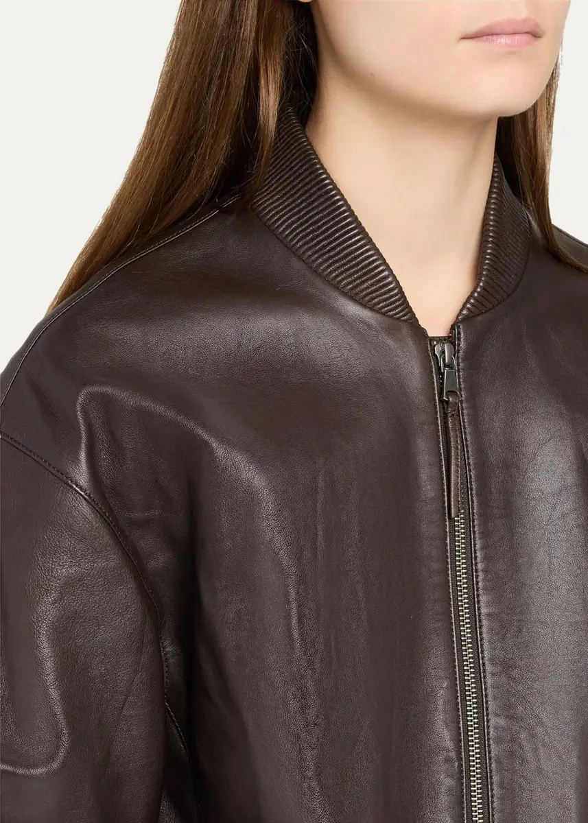 TWP Bubble-Hem Leather Bomber Jacket | Thumbnail 5 TWP Bubble-Hem Leather Bomber Jacket | Thumbnail 5