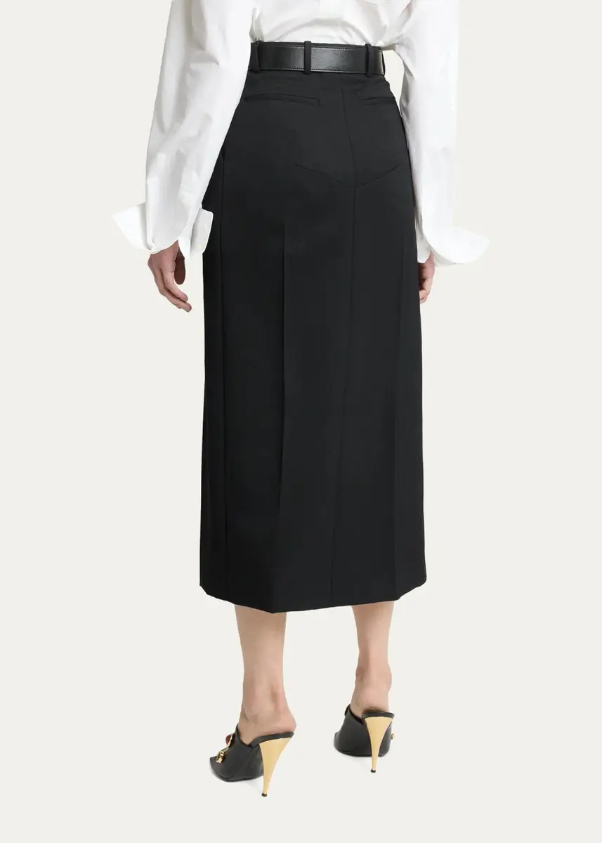 Givenchy Pleated Wool Midi Skirt | Thumbnail 3 Givenchy Pleated Wool Midi Skirt | Thumbnail 3