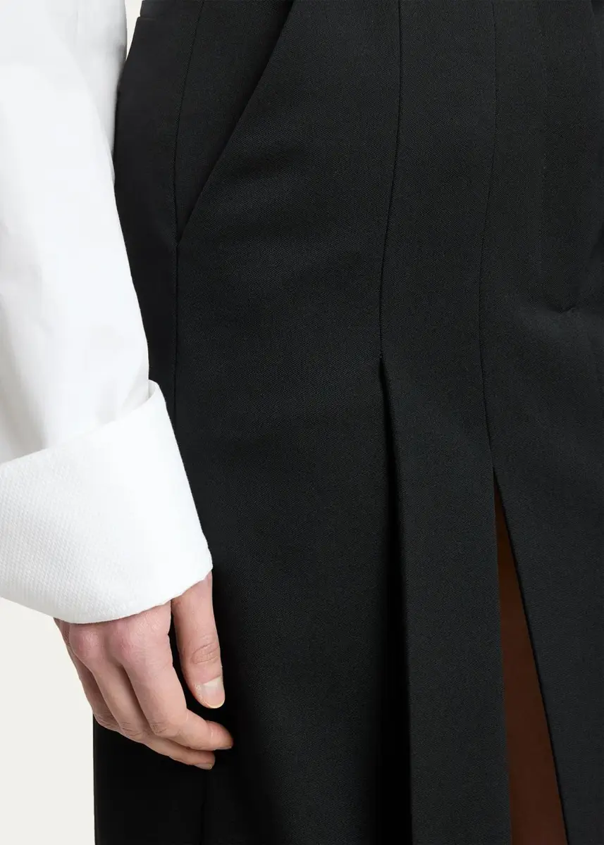 Givenchy Pleated Wool Midi Skirt | Thumbnail 5 Givenchy Pleated Wool Midi Skirt | Thumbnail 5