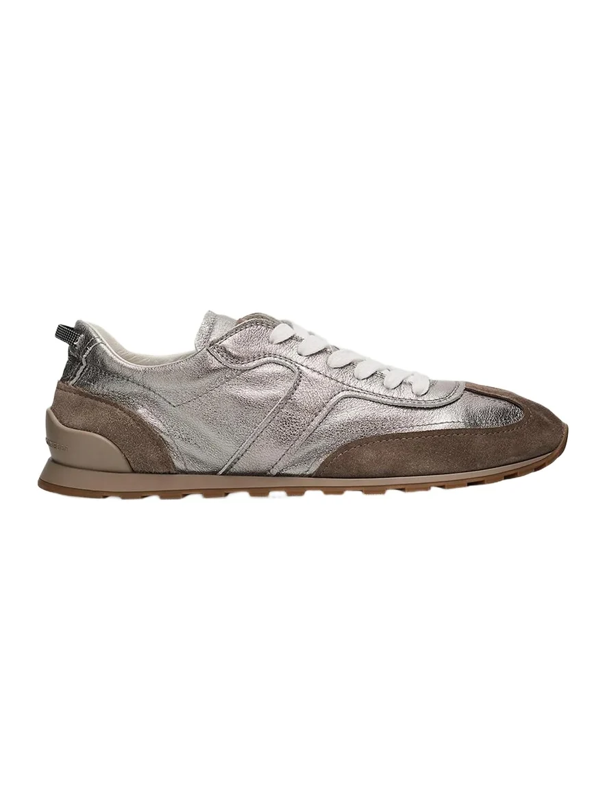 Monili Pull-Tab Crinkle-Effect Leather Low-Top Sneakers Monili Pull-Tab Crinkle-Effect Leather Low-Top Sneakers