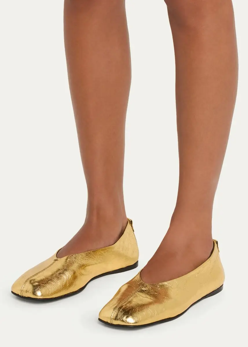 NODALETO Metallic Leather Ballerina Flats | Thumbnail 2 NODALETO Metallic Leather Ballerina Flats | Thumbnail 2