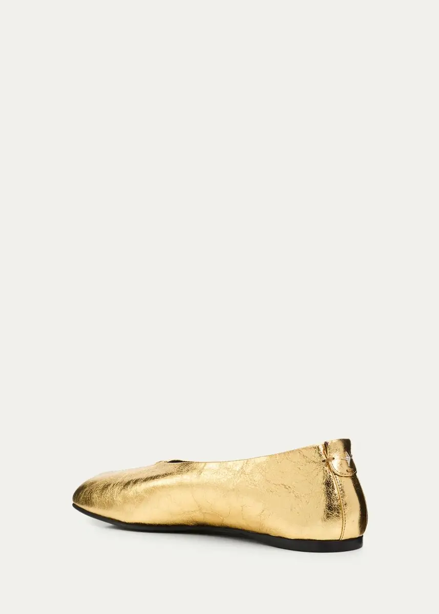NODALETO Metallic Leather Ballerina Flats | Thumbnail 4 NODALETO Metallic Leather Ballerina Flats | Thumbnail 4