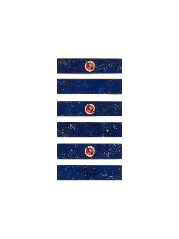 Marie Lichtenberg 18K Yellow Gold, Lapis Lazuli & Ruby Pendant