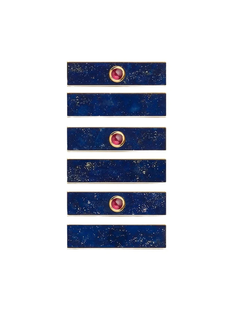 Marie Lichtenberg 18K Yellow Gold, Lapis Lazuli & Ruby Pendant