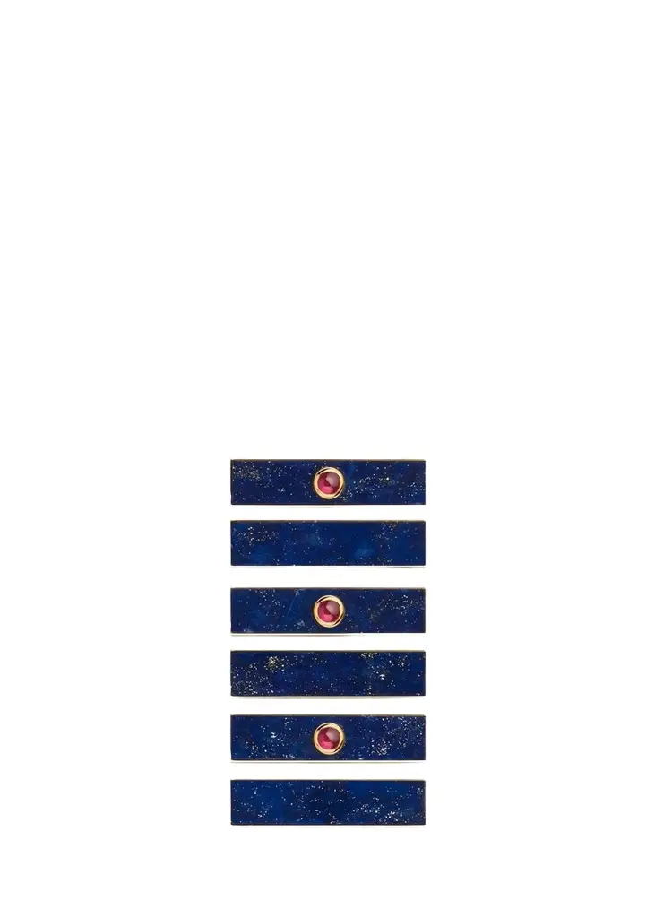 Marie Lichtenberg 18K Yellow Gold, Lapis Lazuli & Ruby Pendant