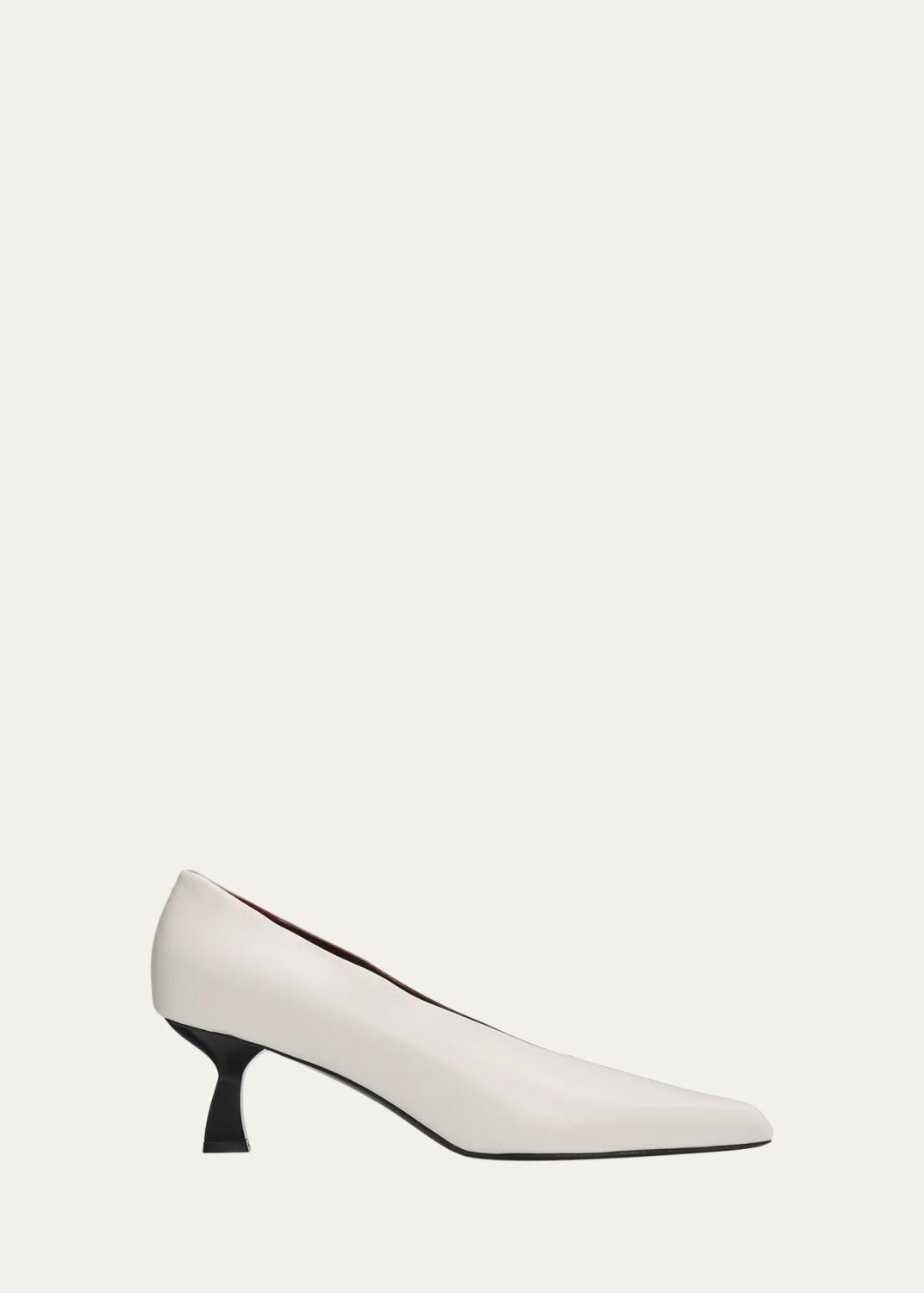 NODALETO 70mm Lambskin Leather Kitten-Heel Pumps