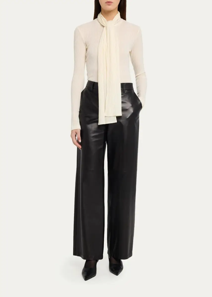 TOTEME Ribbed Bow Blouse | Thumbnail 2 TOTEME Ribbed Bow Blouse | Thumbnail 2
