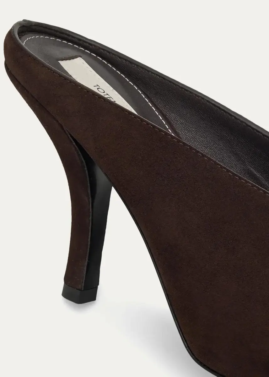 TOTEME 35mm Contour Suede Mules | Thumbnail 5 TOTEME 35mm Contour Suede Mules | Thumbnail 5