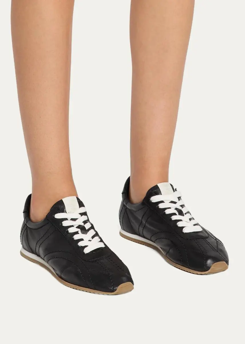 TOTEME Flex Nappa Leather Low-Top Sneakers | Thumbnail 2