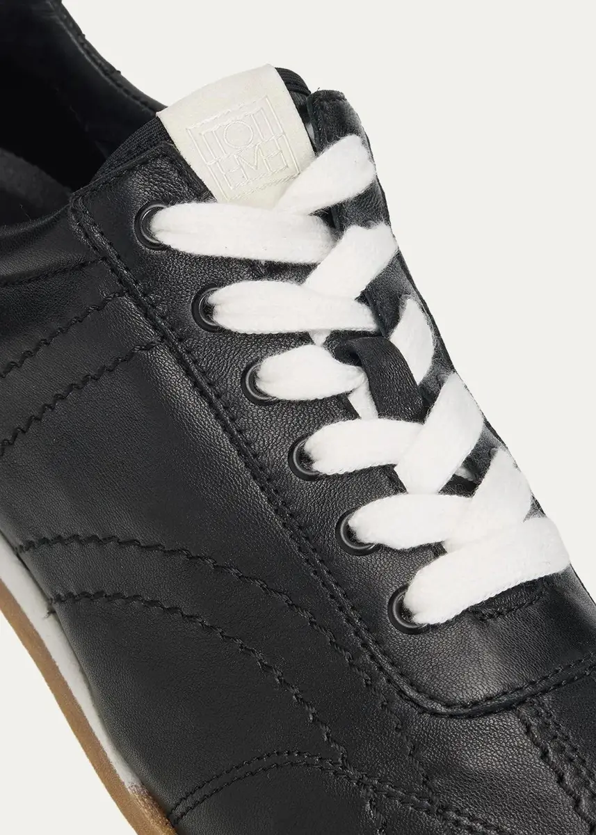 TOTEME Flex Nappa Leather Low-Top Sneakers | Thumbnail 5