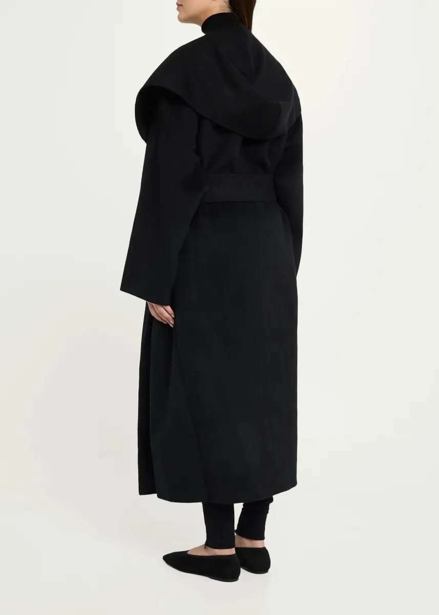 TOTEME Hoodie Wool Belted Coat | Thumbnail 3 TOTEME Hoodie Wool Belted Coat | Thumbnail 3