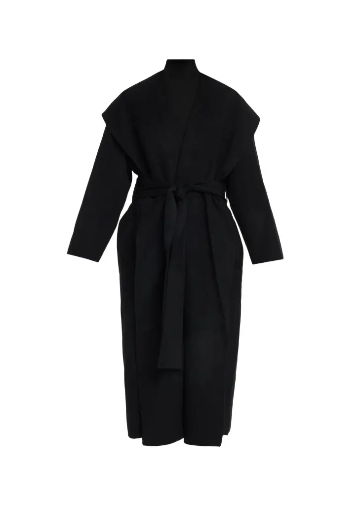 Hoodie Wool Belted Coat Hoodie Wool Belted Coat