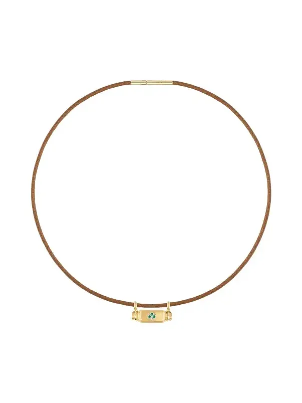 18K Clover Smash Locket Necklace with Emeralds