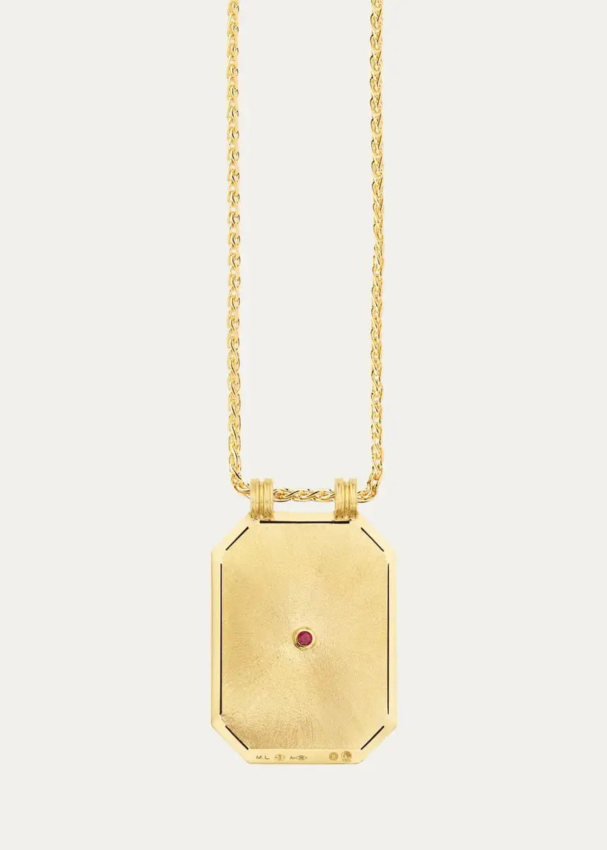 Marie Lichtenberg Love 18K Yellow Gold & Ruby Pendant Necklace/17" | Thumbnail 5