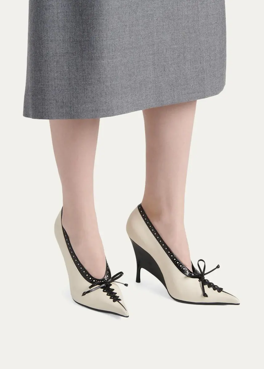 Alexander McQueen 110mm Koko Leather Wedge Pumps | Thumbnail 2 Alexander McQueen 110mm Koko Leather Wedge Pumps | Thumbnail 2