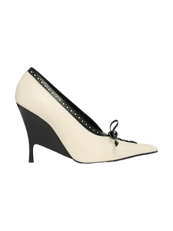 110mm Koko Leather Wedge Pumps