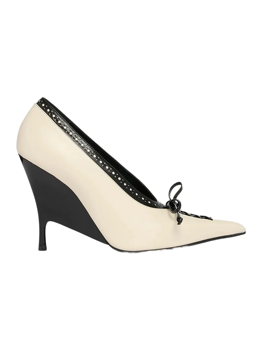 110mm Koko Leather Wedge Pumps 110mm Koko Leather Wedge Pumps
